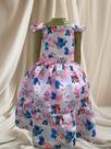 Vestido Menina Infantil Elegante Stitch Rosa RF03