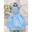 Vestido Menina Infantil Renda Luxo Azul Claro