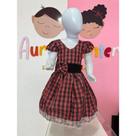 Vestido Menina Infantil Simples Junina Xadrez RF05