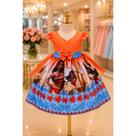 Vestido Menina Infantil Simples Temático Moana RF04 Vestido Menina Infantil Simples Temático Moana RF04