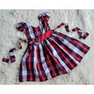 Vestido Menina Infantil Simples Xadrez RF07