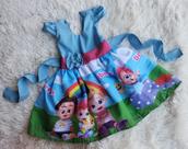 Vestido Menina Infantil Temático Simples Bebefinn