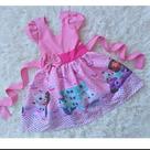 Vestido Menina Infantil Temático Simples Casa Da Gabby Rosa
