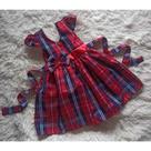 Vestido Menina Infantil Temático Simples Xadrez RF05