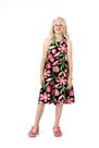 Vestido Menina Regata Estampado Flores Colorido Kyly