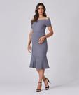 Vestido Mid Canelado Gestante e Amamentação Vestido Mid Canelado Gestante e Amamentação