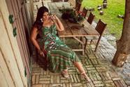 Vestido Mid Estampado Plus Size Tam 50