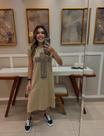 Vestido Mid Marrom