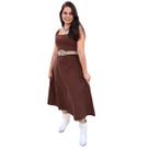 Vestido Mide Marrom Vestido Mide Marrom
