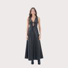 Vestido Midi Acostamento Detalhe Frontal