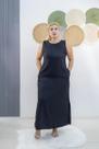 Vestido Midi Alfaiataria Marrant Regata com Fendas e Bolsos - Preto- Alice