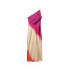 Vestido Midi Assimétrico De Cetim Tie Dye Para Mulheres, Sem Costas, Ombros Descobertos, Sexy, Para