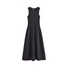 Vestido Midi Bodycon Preto Sem Mangas Para Mulheres, Casual De Verão, Peça Única HXAO Tricotada
