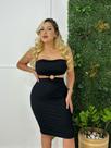 Vestido Midi Canelado sem alça Liso Várias Cores Vestido Midi Canelado sem alça Liso Várias Cores