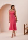 Vestido Midi Chá De Alças Recorte Assimétrico LUNENDER C5084