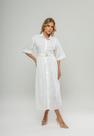 Vestido Midi Chemise Com Cinto Branco Salvatore