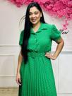 Vestido Mídi com cinto cor Verde tamanho G Vestido Mídi com cinto cor Verde tamanho G