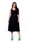 Vestido Midi Com Detalhe de Argola Sem Elastano Vestido Midi Com Detalhe de Argola Sem Elastano