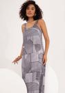 Vestido Midi Com Fendas Laterais E Aviamento Lunender C0164