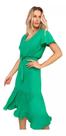 Vestido Midi Crepe Manga Fato Básico Vestido Midi Crepe Manga Fato Básico
