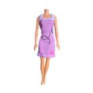 Vestido Midi Curto Roxo para Boneca BTYNA