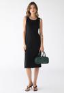 Vestido Midi De Alça E Fenda Ribana Algodão Premium
