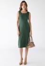 Vestido Midi De Alça E Fenda Ribana Algodão Premium