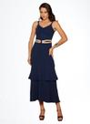 Vestido Midi de Alças e Babados