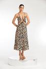 Vestido midi decotado onça - all is love