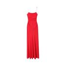 Vestido Midi Drapeado Feminino - Sem Costas, Gola Reta e Alças Finas Vestido Midi Drapeado Feminino - Sem Costas, Gola Reta e Alças Finas