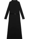 Vestido Midi Enfim 1000137416 Feminino Com Cinto Viscose Stretch T. P/GG