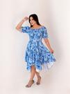 Vestido Midi Estampado Moda Verão Evangélico Dia Gestante Vestido Midi Estampado Moda Verão Evangélico Dia Gestante
