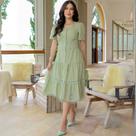 Vestido Midi Evangélico Laís Verde