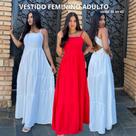 Vestido Midi Feminino adulto sem fenda
