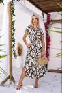 Vestido Midi Feminino Craquelado Estampado Moda Feminina Bolso Max Manga Curta 38 a 48 Moda Verão Lançamento Feminino Lindo