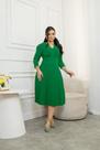 Vestido Midi Feminino Plissado Com Elastano Terra Prometida Cor:VerdeTamanho:G