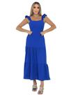 Vestido Midi Feminino Rodado Com Bojo Elastex Costas Regata