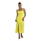 Vestido Midi Fenda alça Noivados Festas