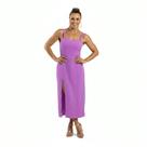 Vestido Midi Fenda Lateral Lastex Costas Social Festa Casual Viagens