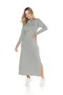 Vestido Midi GOLA ALTA De Ribana 97% Algodão 3% Elastano Luiza