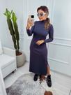 Vestido Midi GOLA ALTA De Ribana 97% Algodão 3% Elastano Luiza