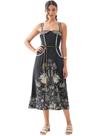 Vestido Midi Jardim Art Déco - Antix - Vestido Midi Jardim Art Déco - Antix -