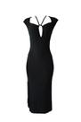 Vestido Midi Lado Avesso Canelado Preto