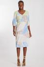 Vestido Midi Lunender Estampado Estrelicia Azul