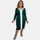 Vestido Midi Malha Premium Manga Longa Liso com faixa, Bolso Vestido Midi Malha Premium Manga Longa Liso com faixa, Bolso