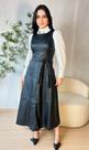 Vestido Midi material sintético Fake Premium Festas Eventos Casamento Batizado Igreja Formatura