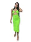 Vestido Midi Moda Verao Varias Cores