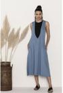 Vestido midi moletom bolsos laterais