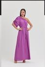 Vestido midi ombro so liso feminino displicent