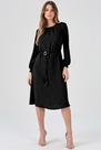 Vestido Midi PKS Com Cinto Preto